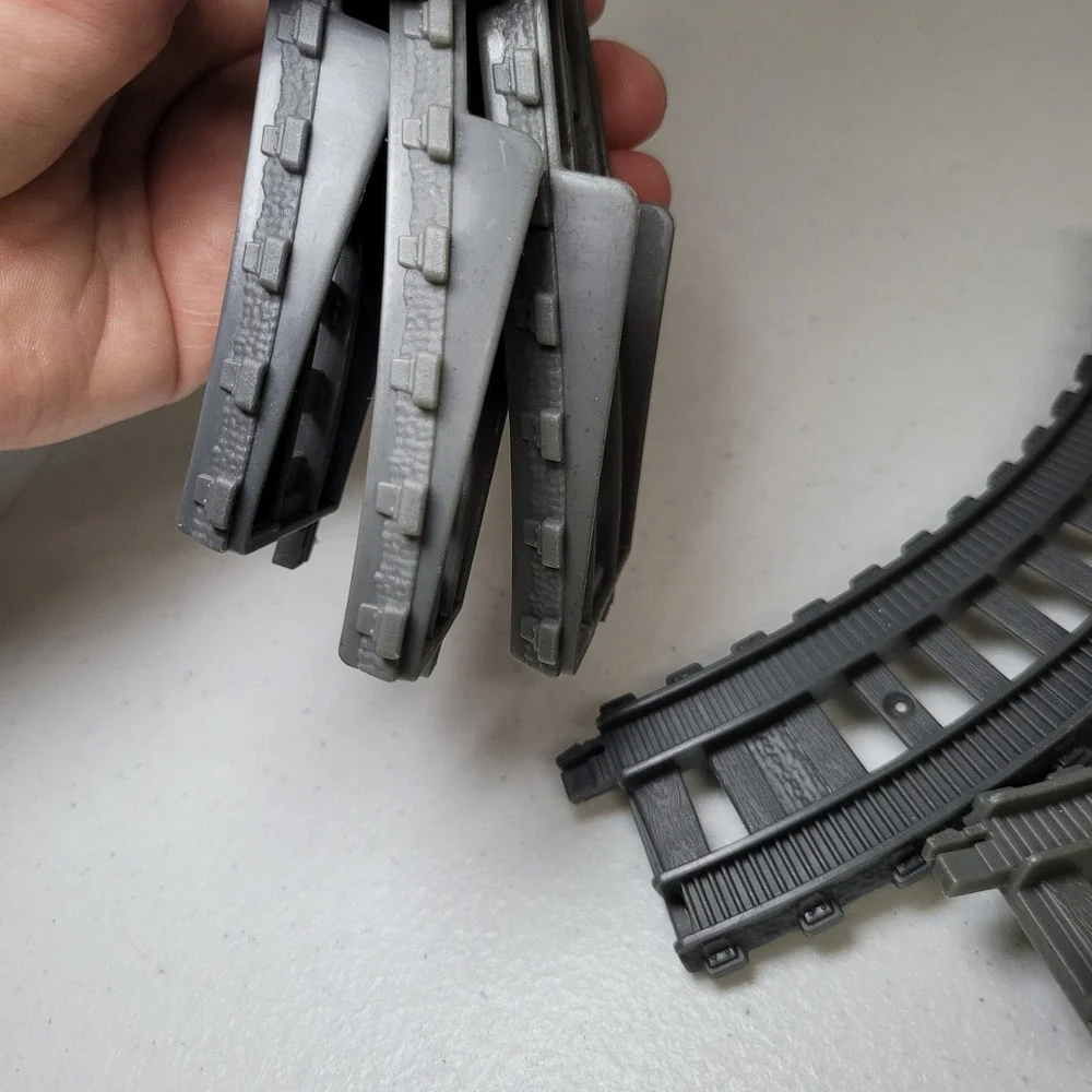 Thomas Train Tracks Raised Curve Lot 2018‎ TrackMaster Gray Plastic 7pc Set